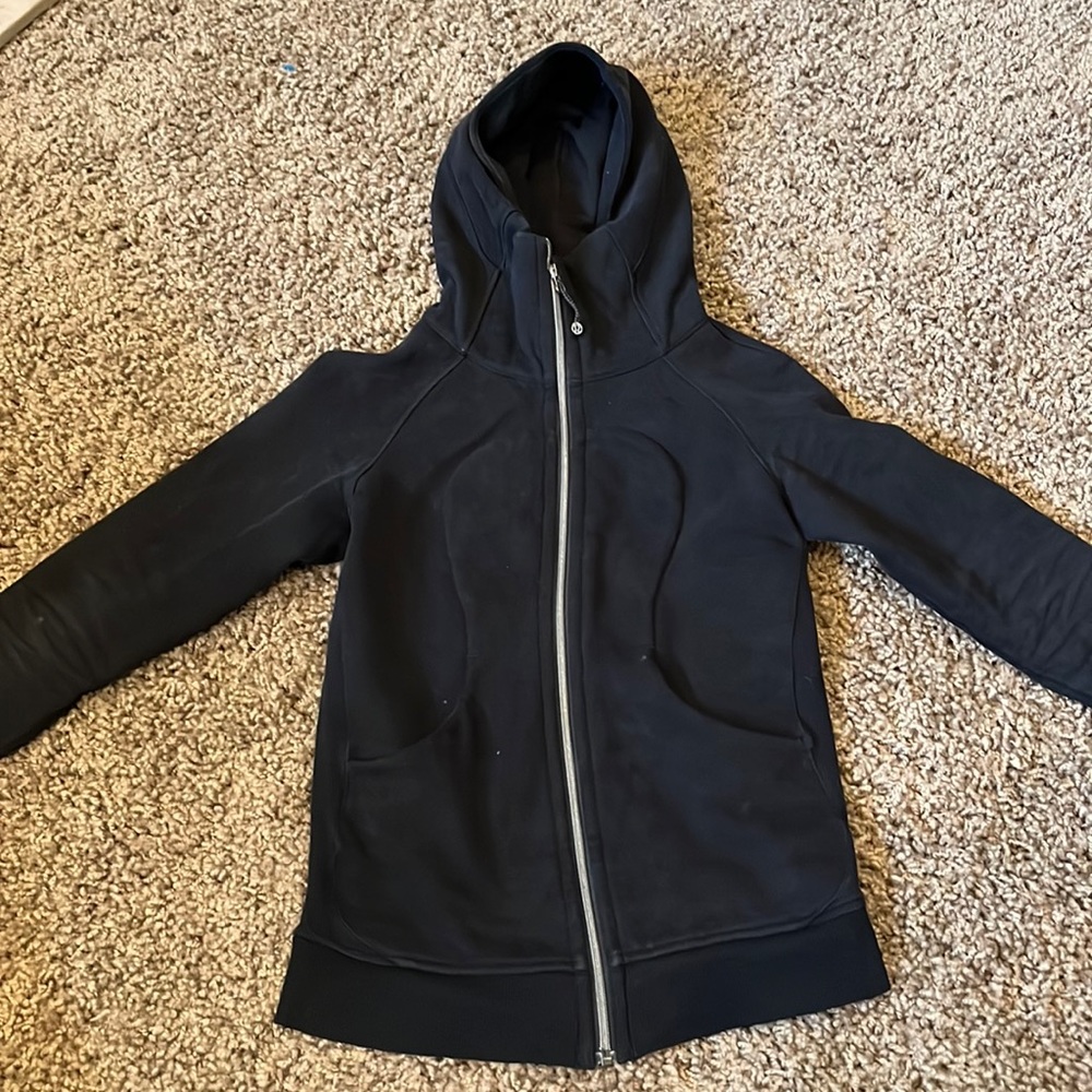 Black scuba hoodie